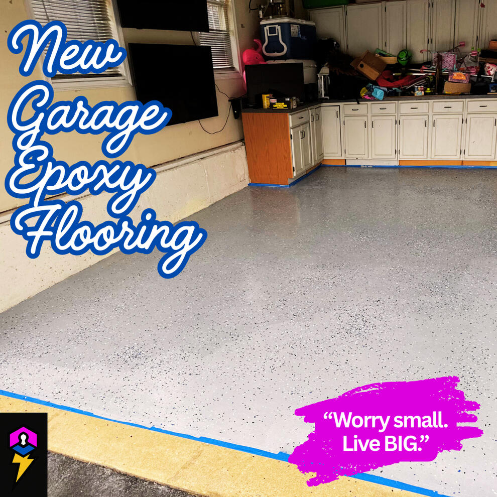 Man Cave creation! Laid down a brand new epoxy floor for one of our first clients. These projects are fun! TriBolt Property Solutions